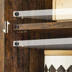 SONGMICS Comoda cu 3 sertare si dulap, 60x30x80cm, maro rustic