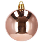 Set globuri de Craciun, 30 bucati, 3 modele, 3cm, roz auriu