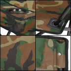 Scaun pliabil camping sau pescuit, suport pahar, 80x40x45cm, camuflaj