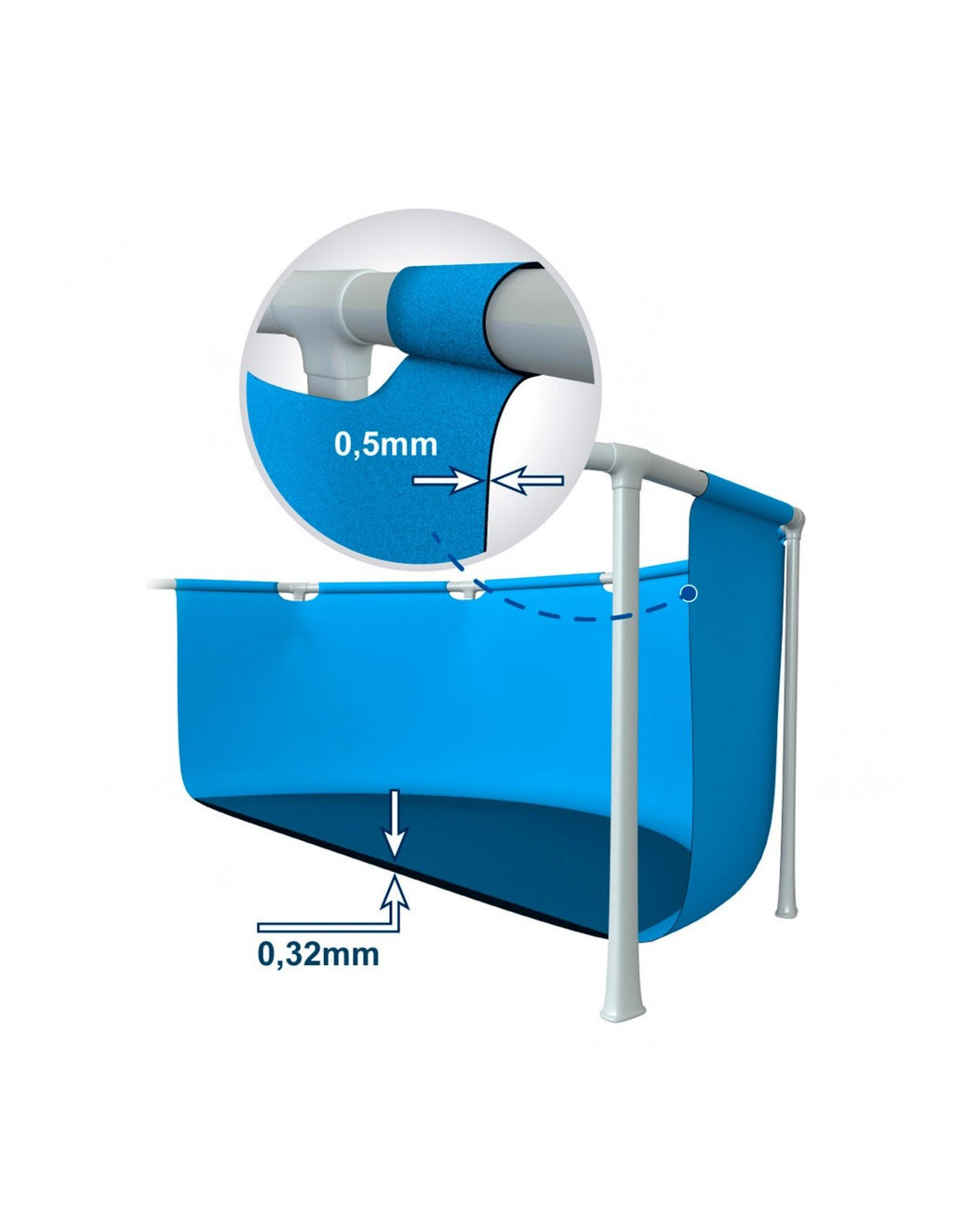 Piscina cadru metalic Intex, 366x76 cm, 6500 litri, rotunda