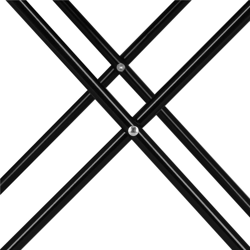 Masa plianta camping sau pescuit, cu 2 suporturi pahar, 46x46x45 cm, negru