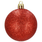 Set globuri de Craciun, 20 bucati, 3 modele, 4cm, rosu