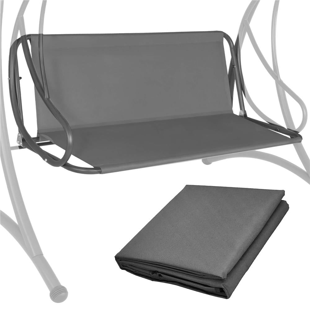 Husa din panza pentru leagan de gradina, sezut si spatar, 110x90cm, gri