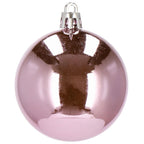 Set globuri de Craciun, 20 bucati, 3 modele, 4cm, roz