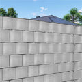 Panou de gard pentru intimitate in gradina, PVC, 35 x 0.19 m, gri