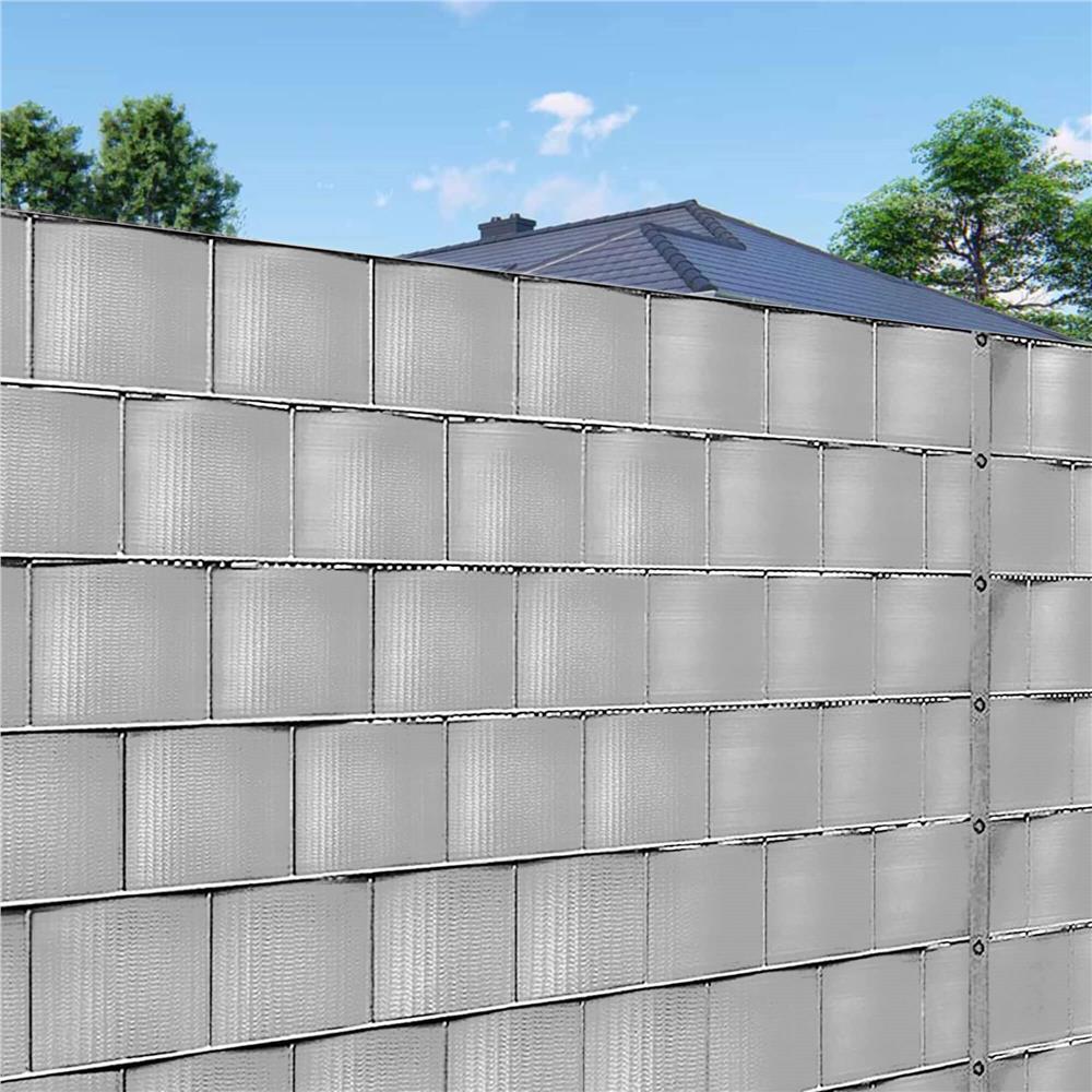 Panou de gard pentru intimitate in gradina, PVC, 35 x 0.19 m, gri