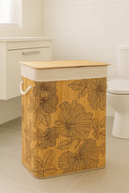 Cos rufe 5Five Blackflora, bambus, 60 litri, 42x31x51 cm, natur