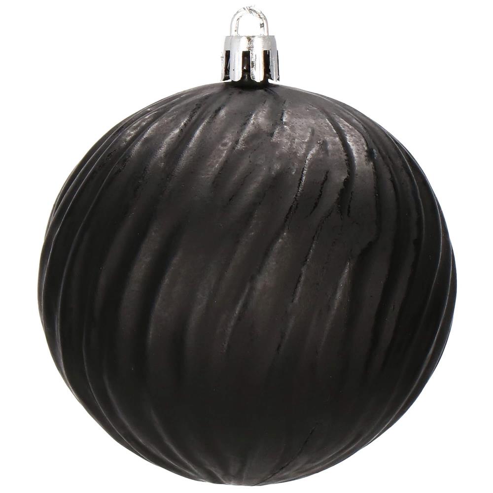 Set globuri de Craciun, 30 bucati, 8cm, 6 modele, negru