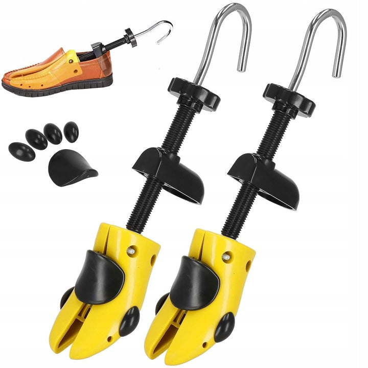 Set 2 sanuri pentru largit si alungit pantofi, din plastic, marime 36-38, galben