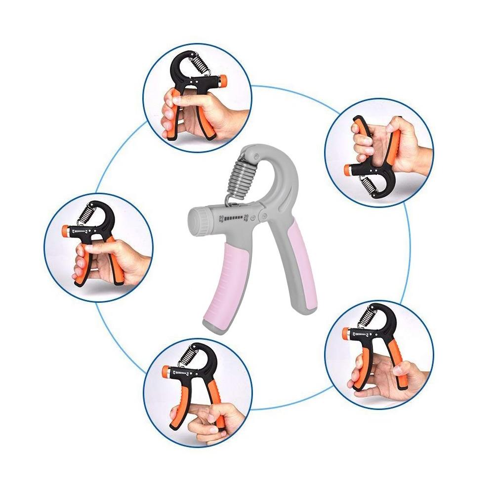 Flexor pentru exercitii antebrat, ajustabil, rezistenta 20-50kg, roz