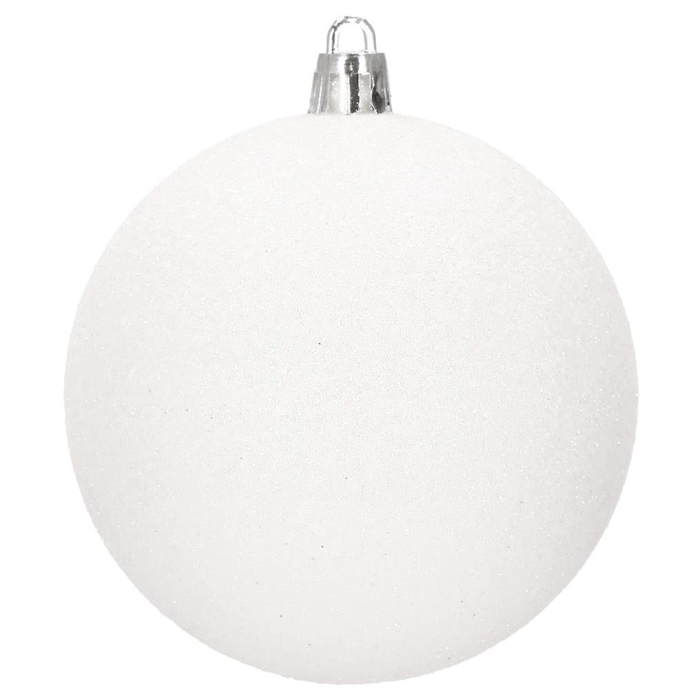 Set globuri de Craciun, 30 bucati, 8cm, 6 modele, alb