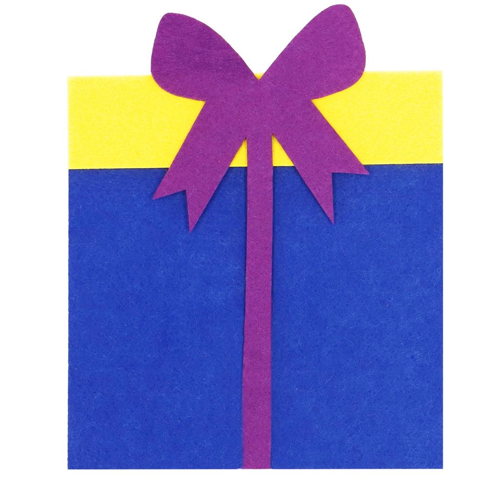 Brad de Craciun din pasla pentru copii, 115x80 cm, cu 26 decoratiuni