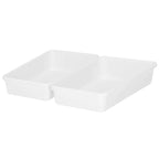 Organizator sertar bucatarie, 8 piese interconectabile, alb