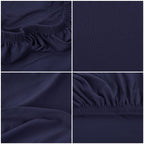 Husa universala pentru scaun, marime universala, poliester si spandex, 45 x 60 cm, bleumarin