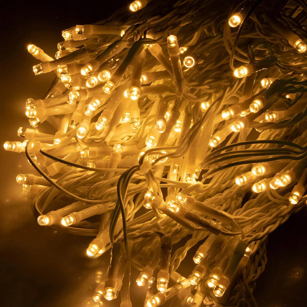Ghirlanda luminoasa 300 LED-uri, 3m, pentru interior/exterior, telecomanda, iluminare galbena