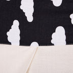 Cort copii  stil indian Teepee Tent cu fereastra, covoras gros si 2 perne, alb negru cu norisori