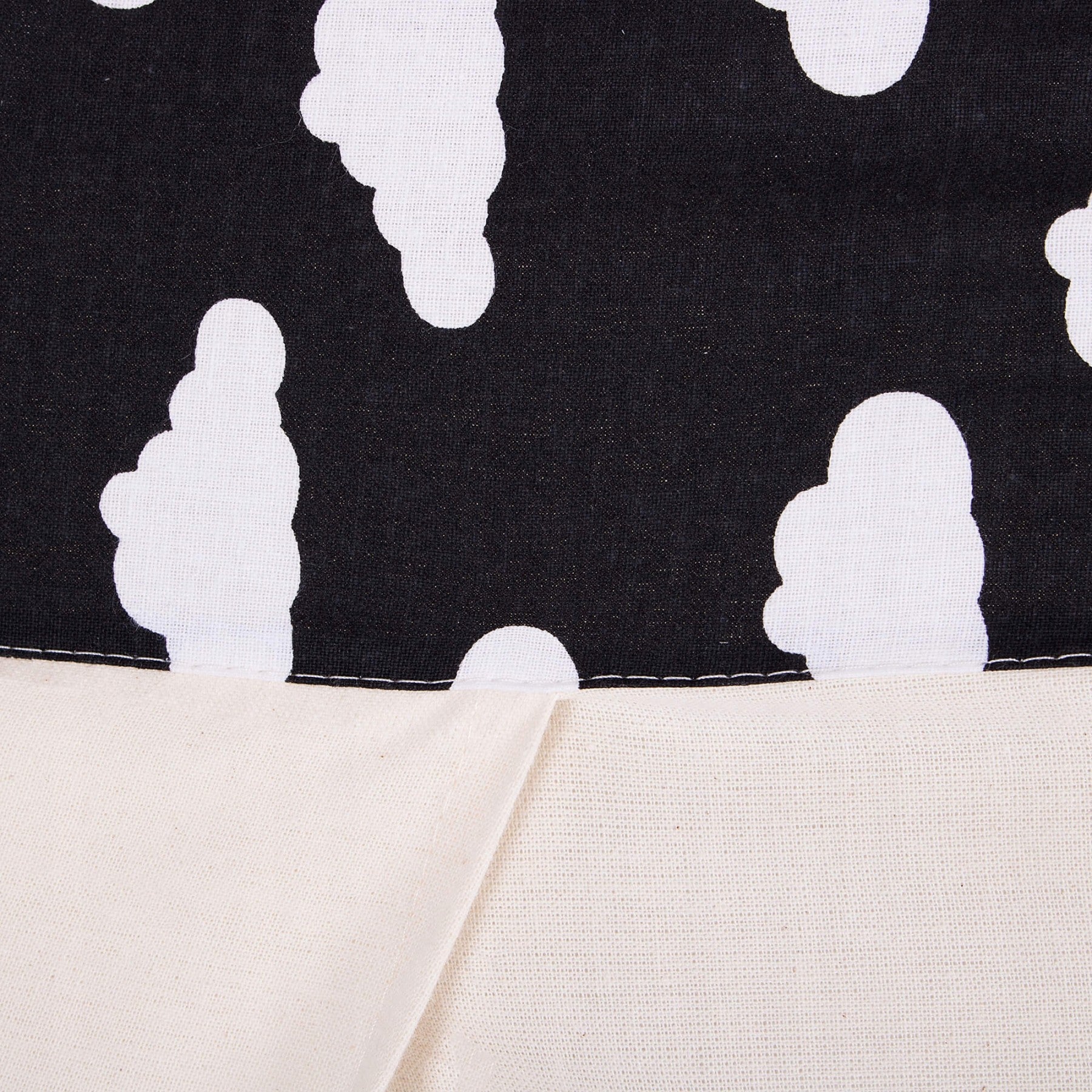 Cort copii  stil indian Teepee Tent cu fereastra, covoras gros si 2 perne, alb negru cu norisori