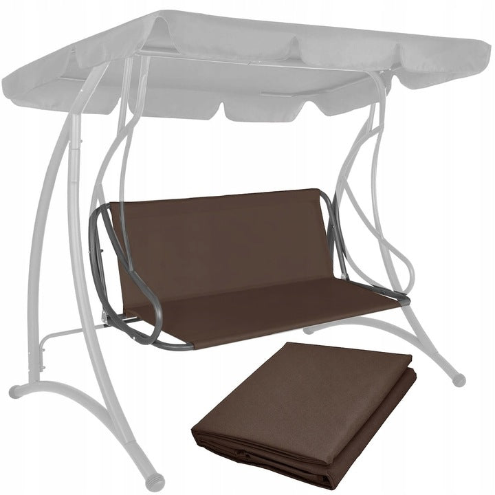 Husa din panza pentru leagan gradina de 4 persoane, sezut si spatar, 160x100cm, maro