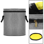 Cos depozitare haine sau jucarii, 40x33cm, bumbac si in, 43 l, gri