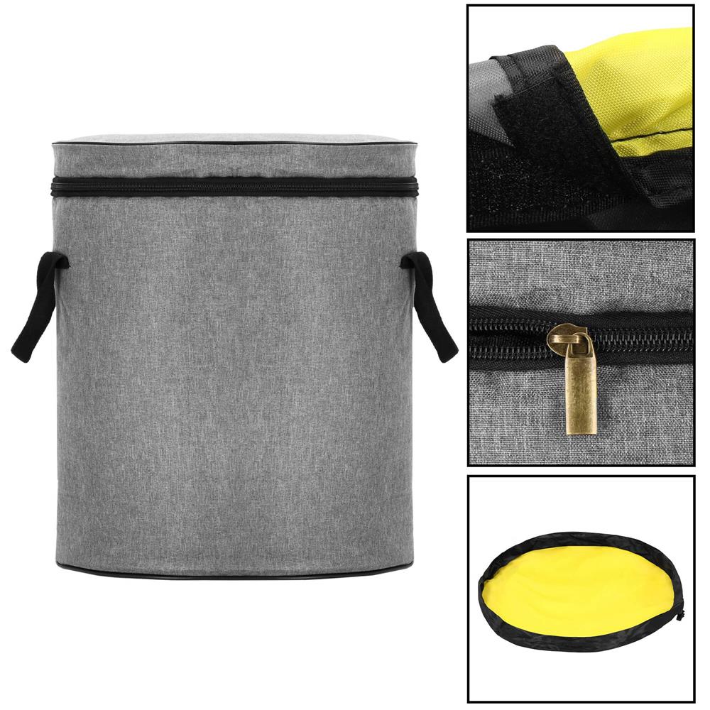 Cos depozitare haine sau jucarii, 40x33cm, bumbac si in, 43 l, gri