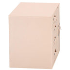 (DL) Cutie depozitare si organizare bijuterii, piele ecologica + velur, 26 x 22 x 18 cm, roz