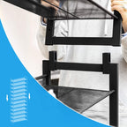 SONGMICS Raft pentru pantofi suprapozabil, pe 12 nivele, din metal, cu rafturi reglabile, pentru 48-60 perechi, 31x 93x223cm, negru