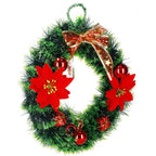 Coronita pentru Craciun, 35 cm, din brad artificial, cu decoratiuni, verde