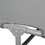 Sezlong pliabil cu parasolar, 188x57x38cm, sarcina 120kg, gri