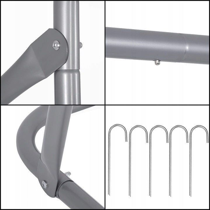 Poarta de fotbal din otel, 170x240cm, profil 32mm, cu elemente de fixare