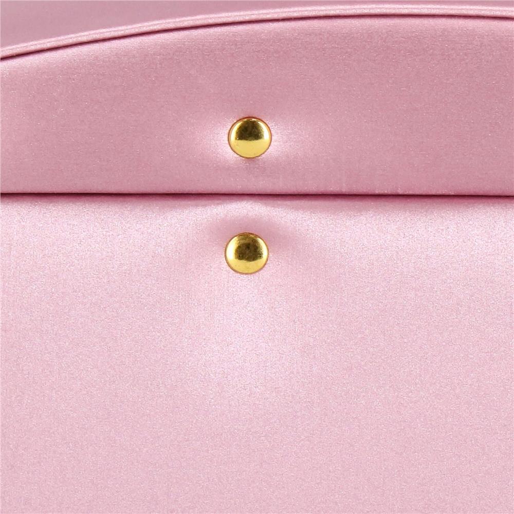 (DL) Cutie depozitare si organizare bijuterii, MDF, piele ecologica si velur, 17,5 x 14 x 12,5cm, roz