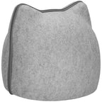 Patut pisici si caini, moale si pufos, antiderapant, perna detasabila, 38x36x36 cm, gri