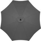 Umbrela terasa gradina, cu manivela si inclinare, GU200, diametru 300cm, gri antracit