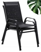 Set mobilier gradina textilene, 2 scaune, 1 canapea si 1 masa, gri inchis