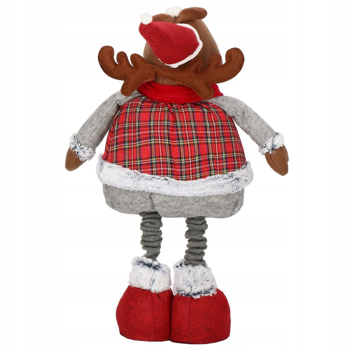 (DL) Figurina Craciun, Ren, picioare telescopice, inaltime extensibila 55-95cm
