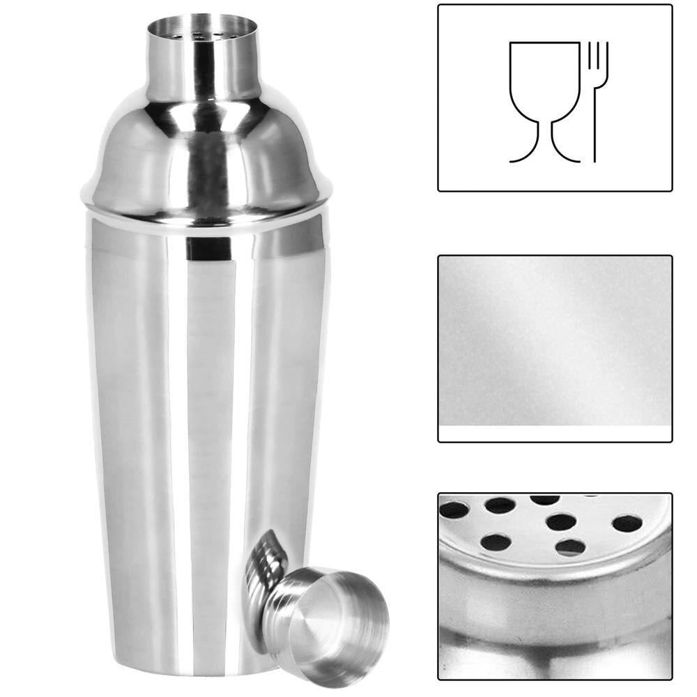 Set Cocktail Shaker Kit pentru barmani 750ml, KI12, suport bambus, 12 piese