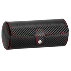 (DL) Cutie depozitare si organizare ceasuri si alte accesorii, MDF, piele ecologica, 20x9cm, negru