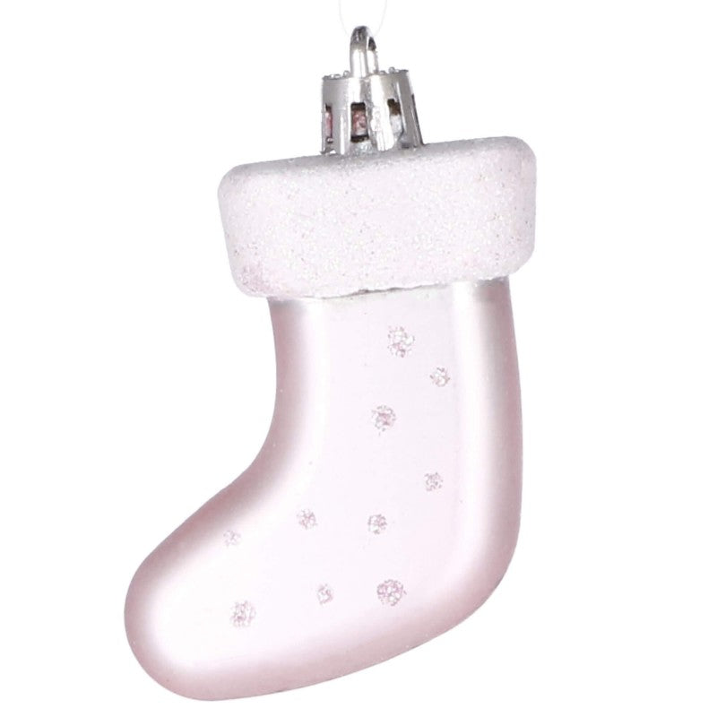 Set globuri si decoratiuni de Craciun, 77 piese, diverse dimensiuni, roz