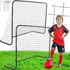 Set 2 porti de fotbal metalice, 122x183cm, profil 25mm, cu elemente de fixare