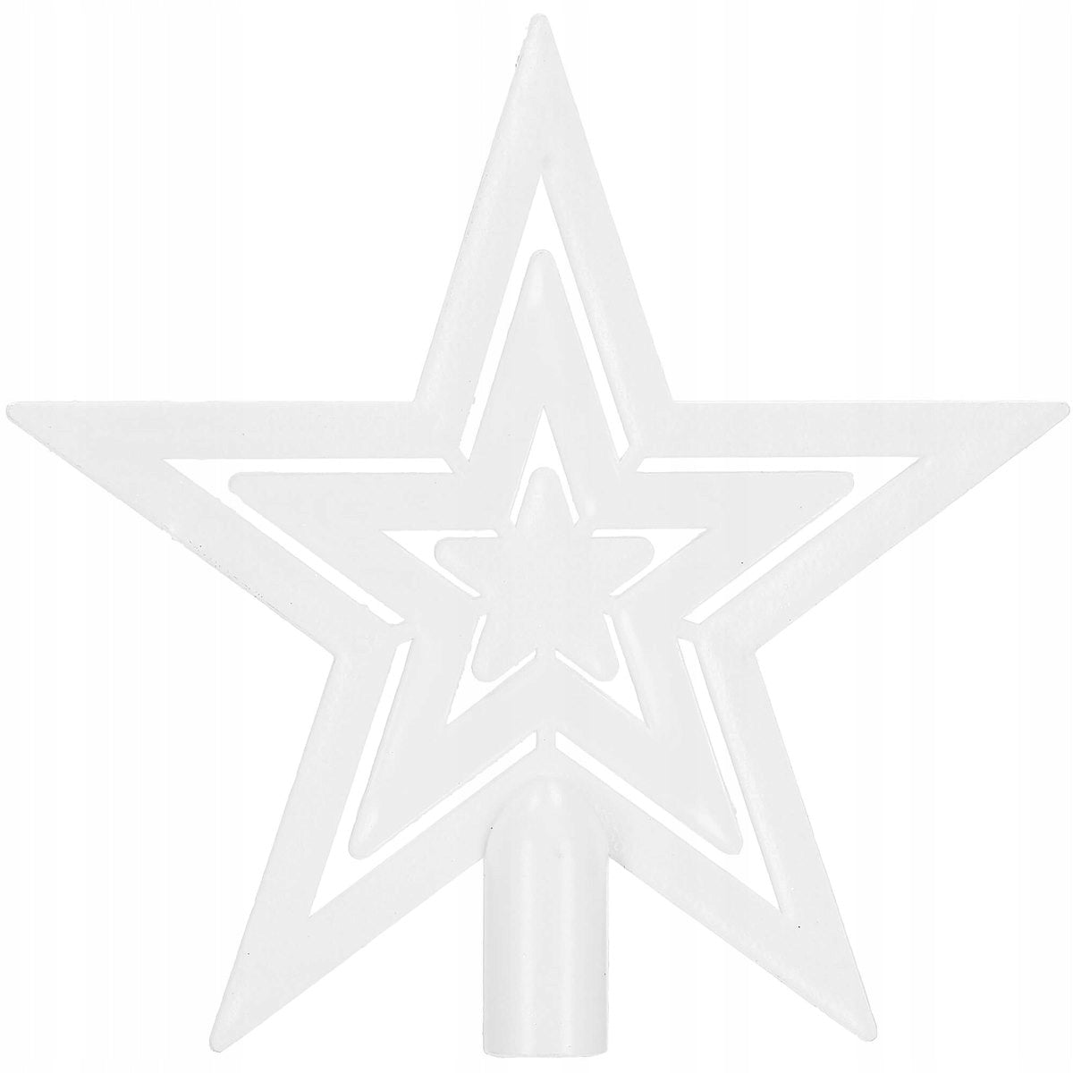 Set globuri si decoratiuni de Craciun, 100 piese, diverse dimensiuni cu stea, alb