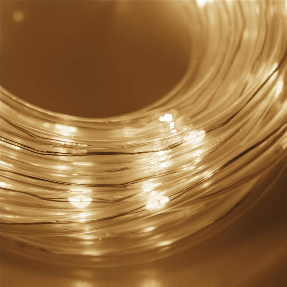 (DL) Instalatie tub furtun luminos pentru Craciun cu baterii 3xAA, 50 LED-uri, 5m, galben