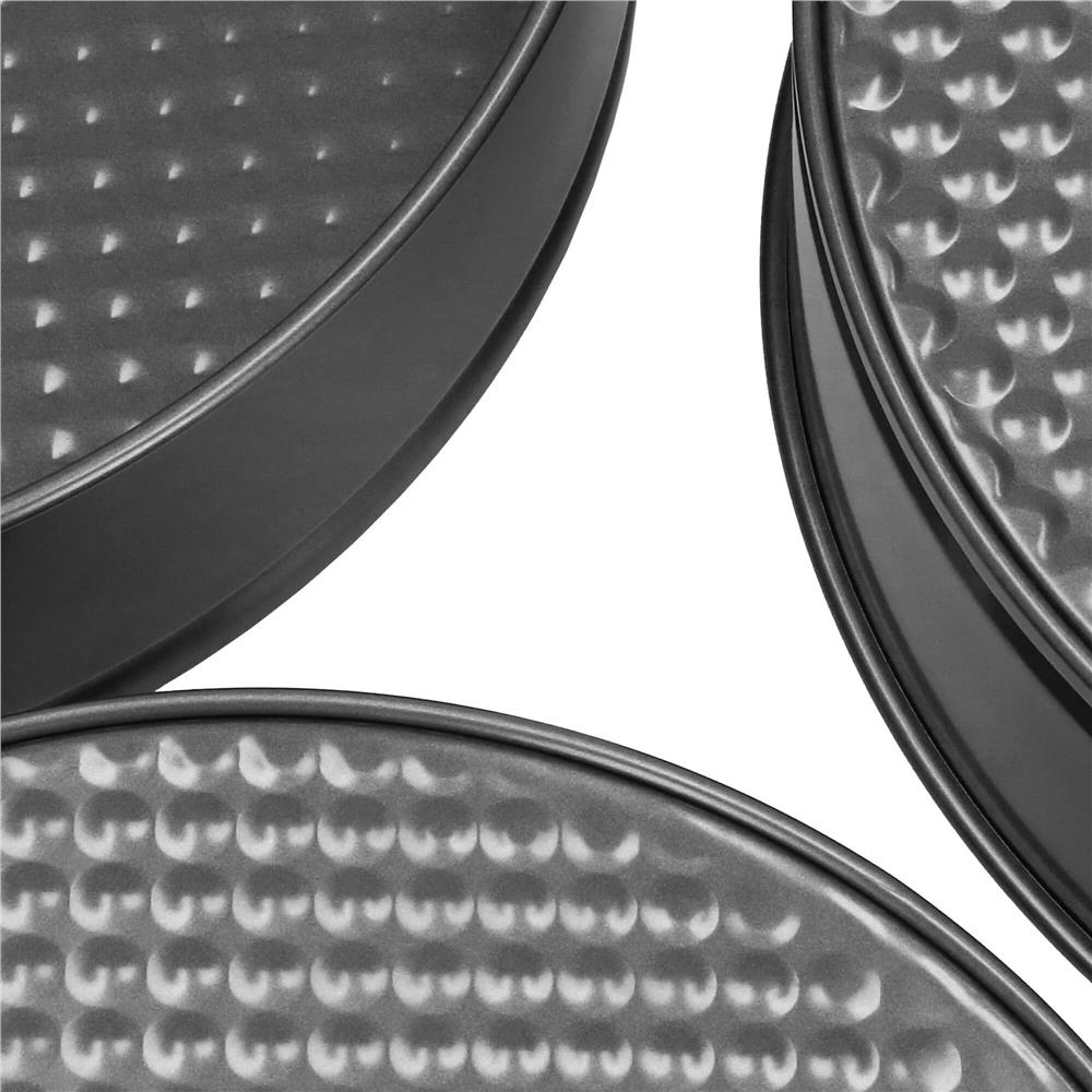 Set 3 forme de copt, 27, 25 si 23 cm, cu fund detasabil, gri