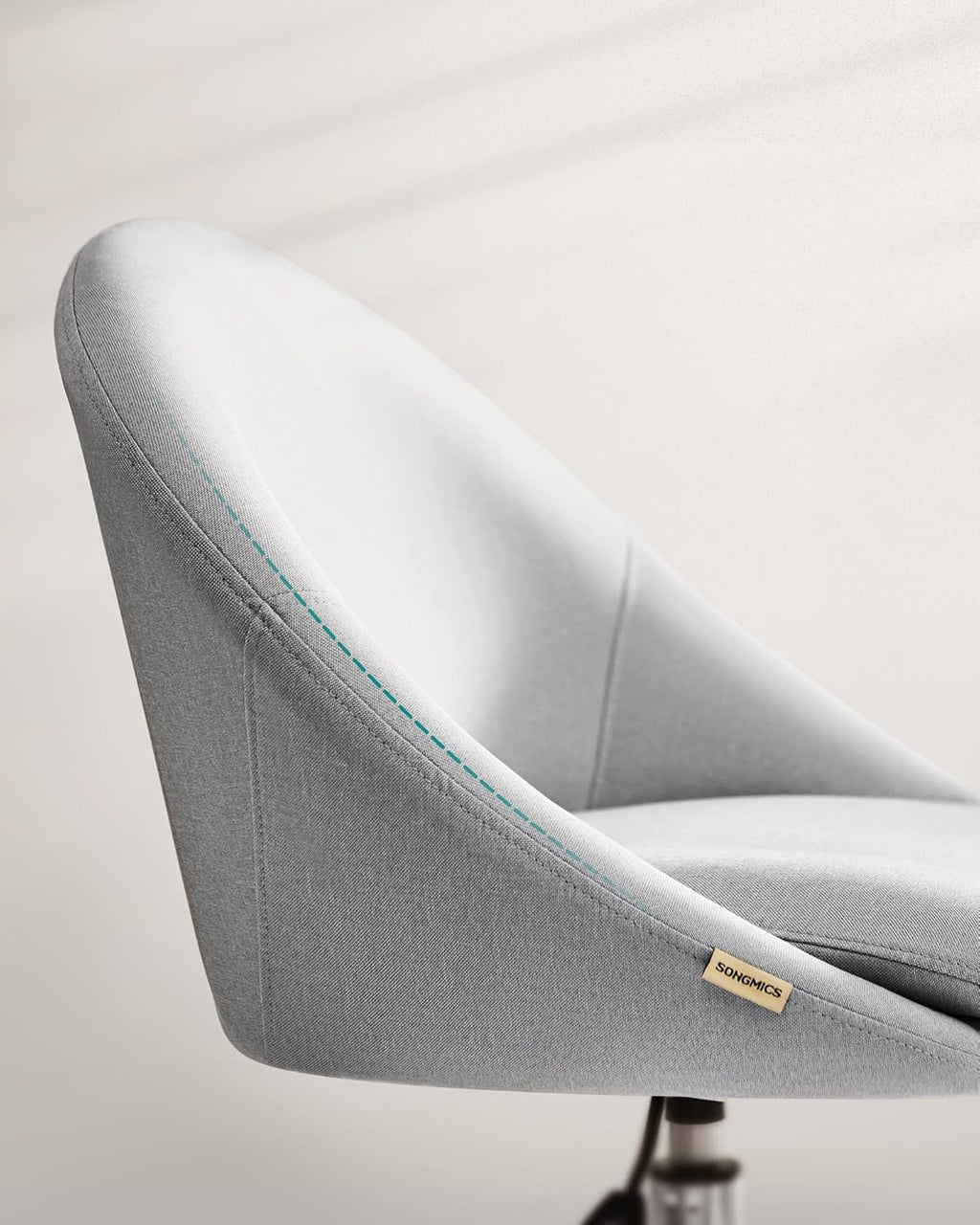 SONGMICS Scaun de birou ergonomic, inaltime reglabila, 60x60x(80-90) cm, gri