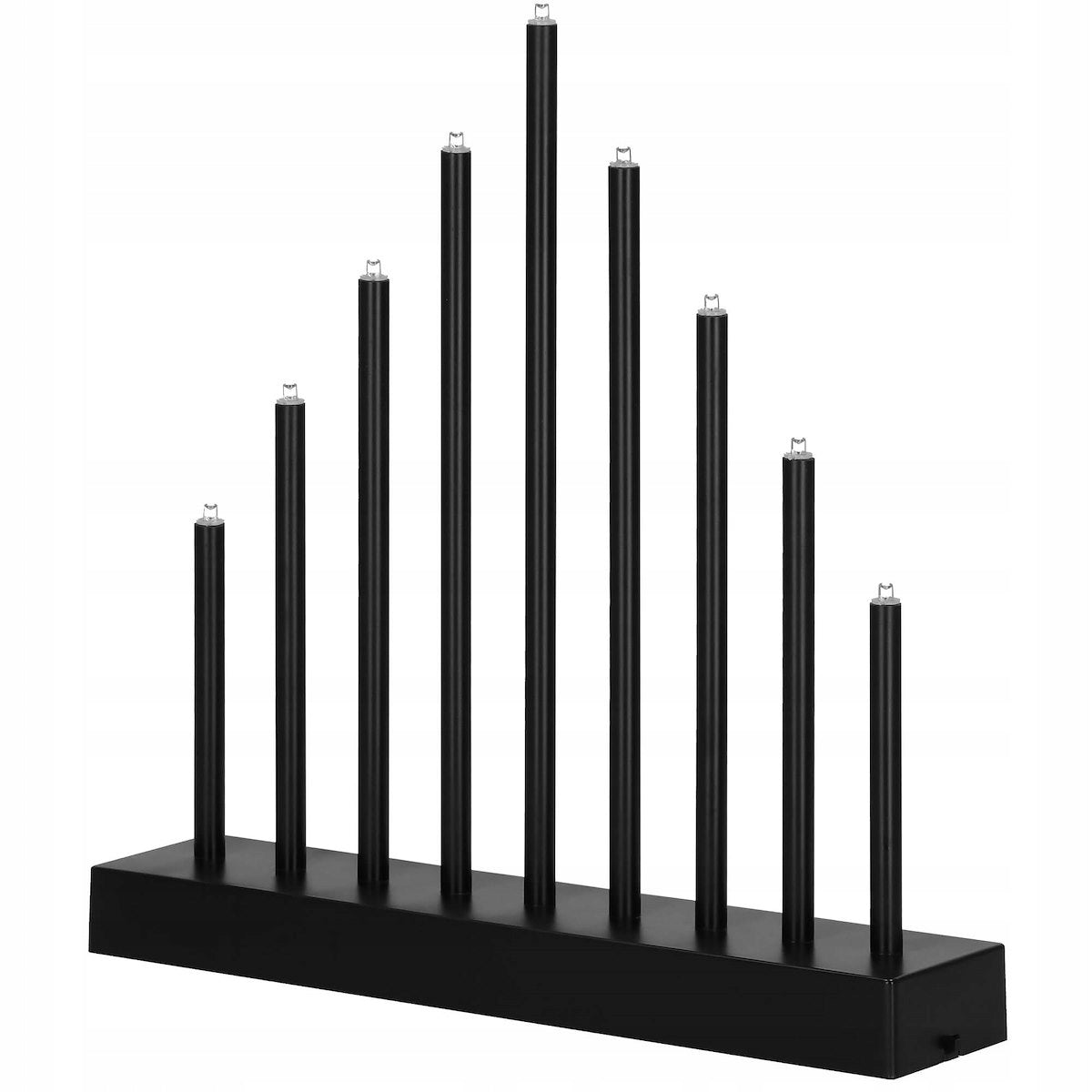 Lumanari decorative de Craciun, 9 becuri tip LED, culoare negru