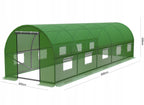 Sera de gradina, tip tunel cu cadru metalic, 300x800cm, verde, 24mp