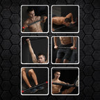 Bara tractiuni telescopica pentru usa, din otel cu capete cauciuc, lungime 71-105 cm