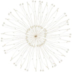 Instalatie lumina decorativa STAR cu 100 LED-uri, diametru 40cm, telecomanda, iluminare galbena