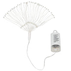 (DL) Instalatie lumina decorativa STAR cu 100 LED-uri, diametru 30cm, alimentare baterii, iluminare galbena