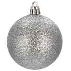Set globuri de Craciun, 30 bucati, 3 modele, 3cm, argintiu