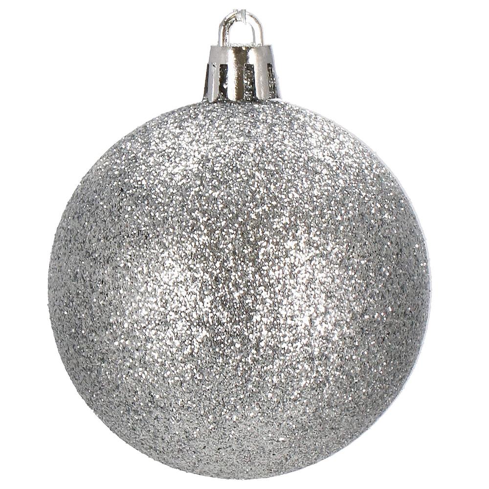 Set globuri de Craciun, 30 bucati, 3 modele, 3cm, argintiu