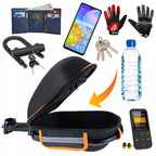 Geanta bicicleta cu prindere pe portbagaj tija sa 28x19x17 cm, 10L, poliester, borseta spate cu suport aluminiu, negru